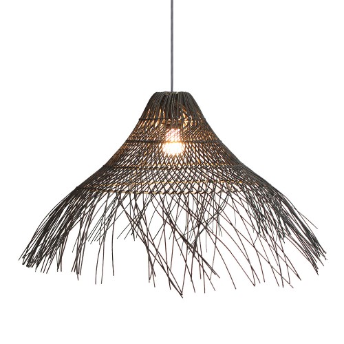 Σετ-4Τεμ.MEDUSE ΦΩΤΙΣΤΙΚΟ ΟΡΟΦΗΣ 75x75x26cm ΜΕΤΑΛΛΟ ΜΑΥΡΟ RATTAN