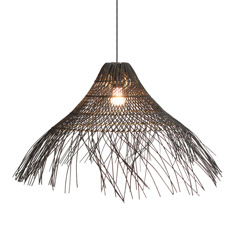 Σετ-4Τεμ.MEDUSE ΦΩΤΙΣΤΙΚΟ ΟΡΟΦΗΣ 75x75x26cm ΜΕΤΑΛΛΟ ΜΑΥΡΟ RATTAN