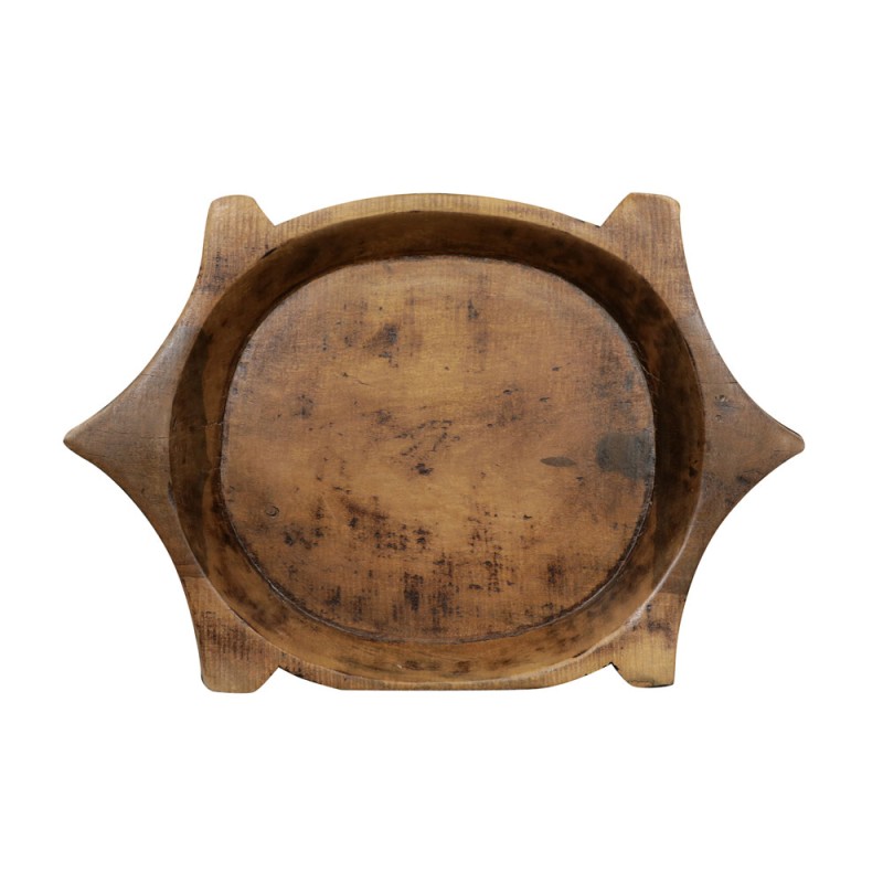 TURTLE ΔΙΣΚΟΣ ΔΙΑΚΟΣΜΗΣΗΣ 38x23x13cm ΞΥΛΟ ΚΑΦΕ