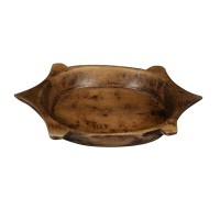 TURTLE ΔΙΣΚΟΣ ΔΙΑΚΟΣΜΗΣΗΣ 38x23x13cm ΞΥΛΟ ΚΑΦΕ