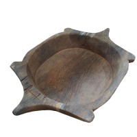 TURTLE ΔΙΣΚΟΣ ΔΙΑΚΟΣΜΗΣΗΣ 38x23x13cm ΞΥΛΟ ΚΑΦΕ