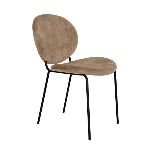 Σετ-2Τεμ.BEETLE ΚΑΡΕΚΛΑ BROWN GOLD 60.5x54x84.5cm