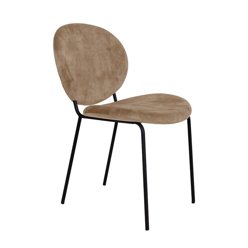 Σετ-2Τεμ.BEETLE ΚΑΡΕΚΛΑ BROWN GOLD 60.5x54x84.5cm