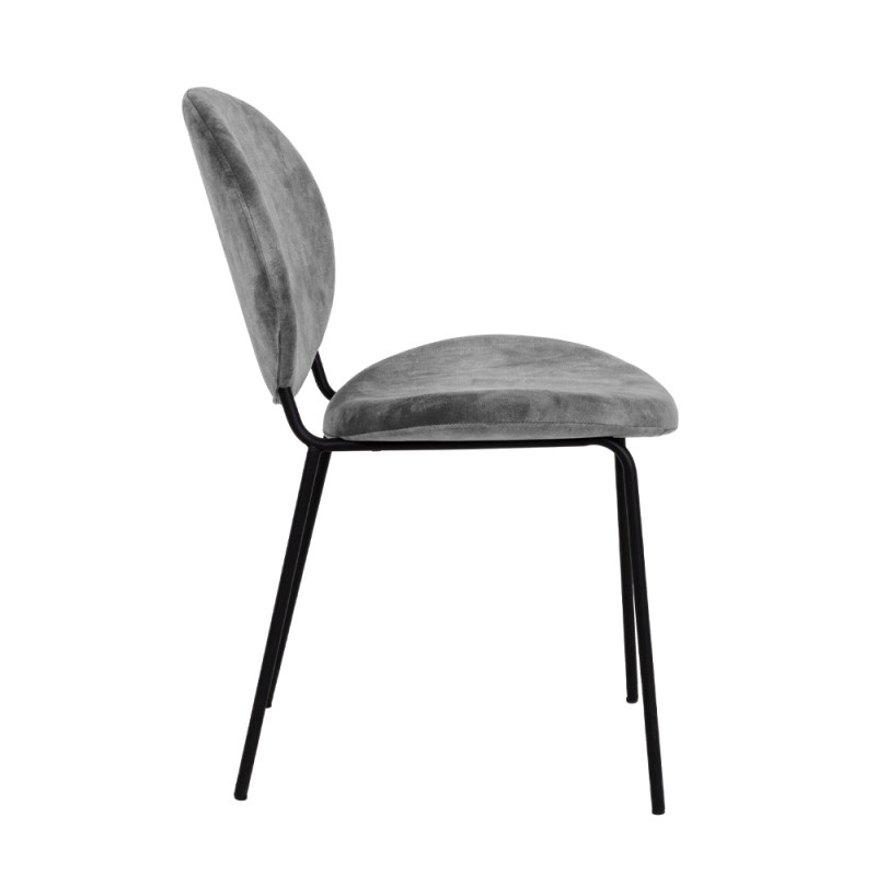 Σετ-2Τεμ.BEETLE ΚΑΡΕΚΛΑ SILVER 60.5x54x84.5cm