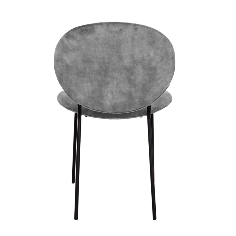 Σετ-2Τεμ.BEETLE ΚΑΡΕΚΛΑ SILVER 60.5x54x84.5cm