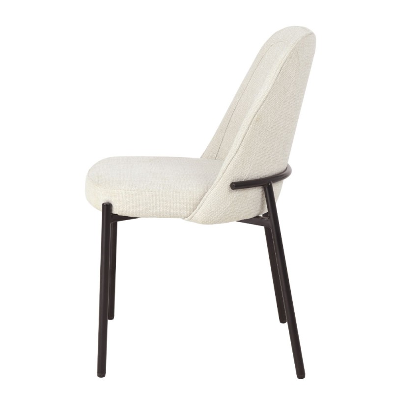 Σετ-2Τεμ.LUJO ΚΑΡΕΚΛΑ BEIGE ΜΑΥΡΟ ΜΑΤ 51.5x57x84.5cm