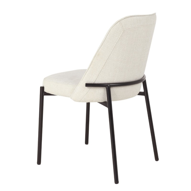 Σετ-2Τεμ.LUJO ΚΑΡΕΚΛΑ BEIGE ΜΑΥΡΟ ΜΑΤ 51.5x57x84.5cm