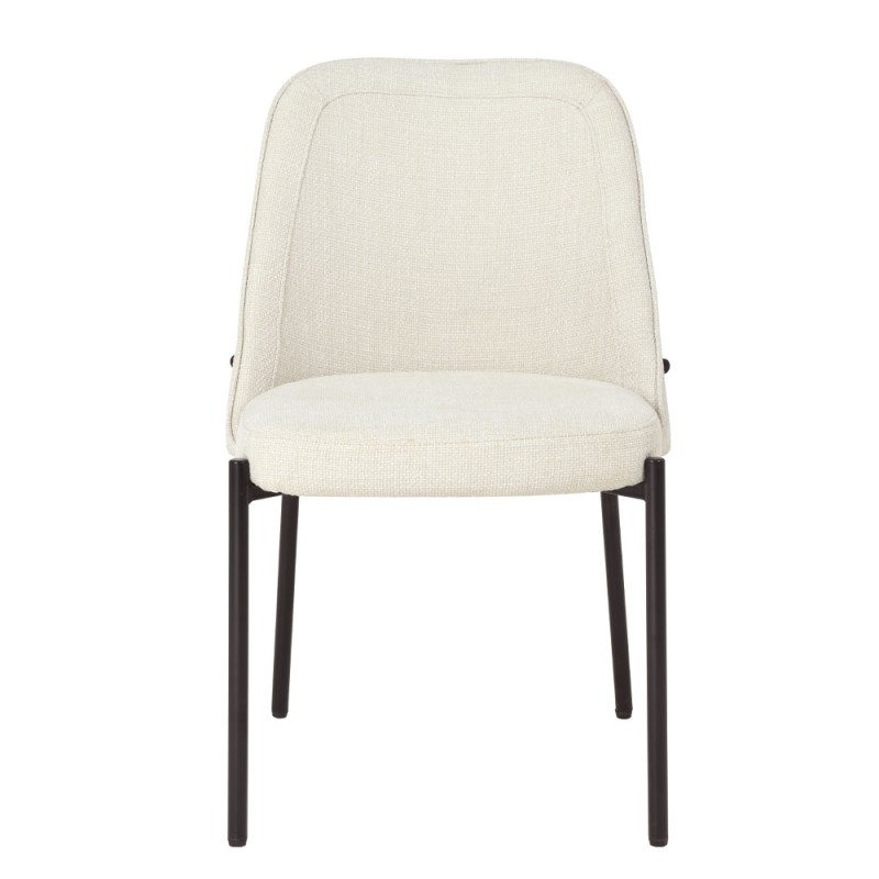 Σετ-2Τεμ.LUJO ΚΑΡΕΚΛΑ BEIGE ΜΑΥΡΟ ΜΑΤ 51.5x57x84.5cm