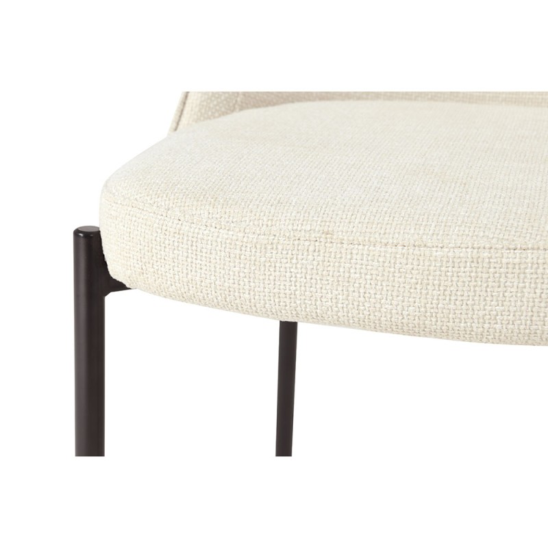 Σετ-2Τεμ.LUJO ΚΑΡΕΚΛΑ BEIGE ΜΑΥΡΟ ΜΑΤ 51.5x57x84.5cm