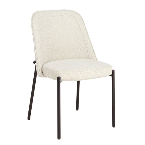Σετ-2Τεμ.LUJO ΚΑΡΕΚΛΑ BEIGE ΜΑΥΡΟ ΜΑΤ 51.5x57x84.5cm