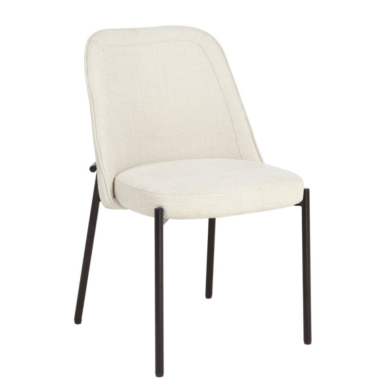 Σετ-2Τεμ.LUJO ΚΑΡΕΚΛΑ BEIGE ΜΑΥΡΟ ΜΑΤ 51.5x57x84.5cm