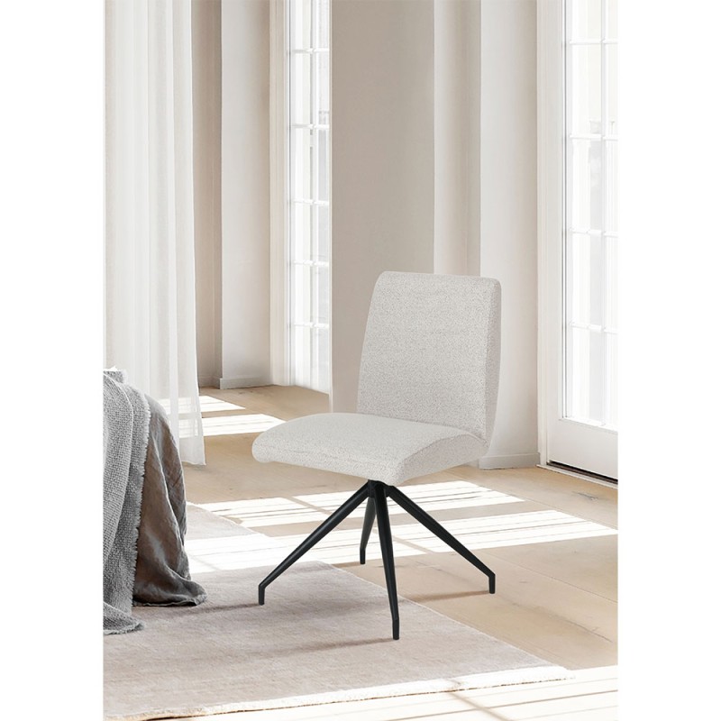 Σετ-2Τεμ.ARM ΚΑΡΕΚΛΑ BEIGE ΜΑΥΡΟ ΜΑΤ 47.5x56.5x86cm