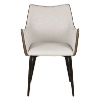 Σετ-2Τεμ.MALONE ΚΑΡΕΚΛΑ ΠΟΛΥΘΡΟΝΑ BEIGE ΛΑΔΙ ΜΑΥΡΟ 46x61x86.5cm