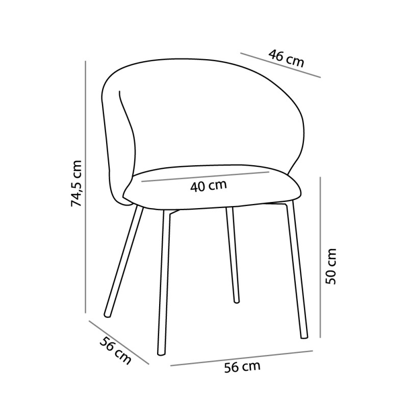 Σετ-2Τεμ.KIRA ΚΑΡΕΚΛΑ ΡΟΖ ΣΑΠΙΟ ΜΗΛΟ ΣΚΟΥΡΟ 56x56x74.5cm