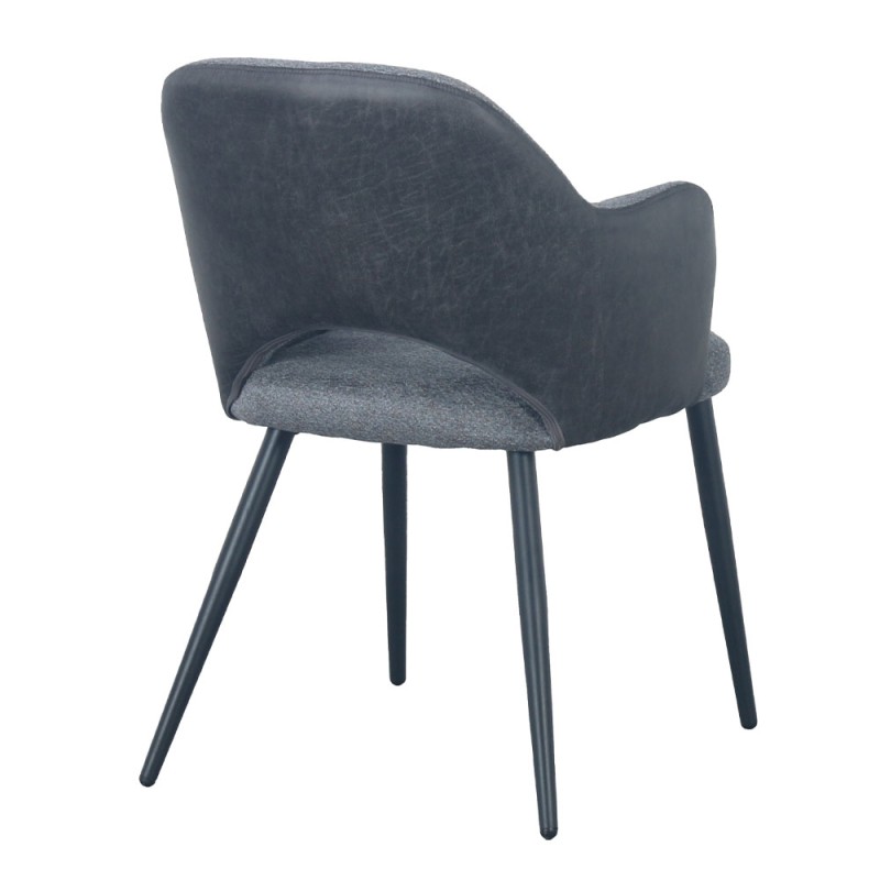 Σετ-2Τεμ.ASCOT ΚΑΡΕΚΛΑ ΓΚΡΙ ΣΚΟΥΡΟ ΜΑΥΡΟ 60x63.5x79cm