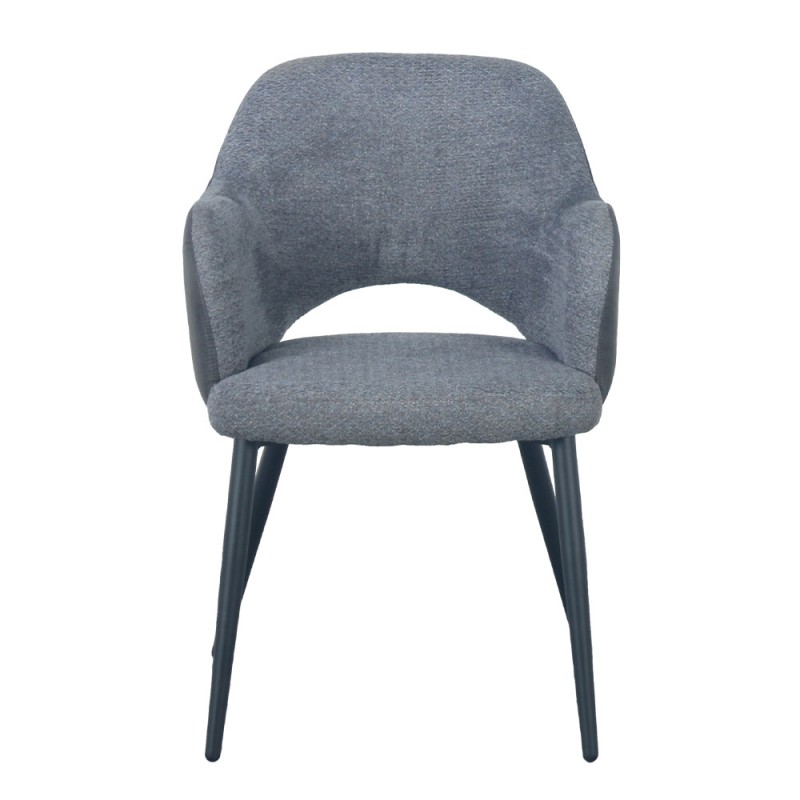 Σετ-2Τεμ.ASCOT ΚΑΡΕΚΛΑ ΓΚΡΙ ΣΚΟΥΡΟ ΜΑΥΡΟ 60x63.5x79cm