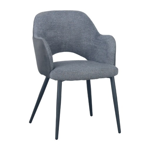 Σετ-2Τεμ.ASCOT ΚΑΡΕΚΛΑ ΓΚΡΙ ΣΚΟΥΡΟ ΜΑΥΡΟ 60x63.5x79cm