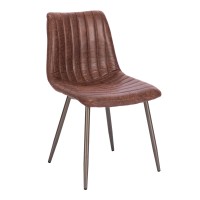Σετ-2Τεμ.STRIPES ΚΑΡΕΚΛΑ ΚΑΦΕ GUNMETAL 48x56x80cm