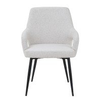 Σετ-2Τεμ.PONTE ΚΑΡΕΚΛΑ CREAM ΜΑΥΡΟ 60x63x85cm