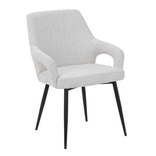 Σετ-2Τεμ.PONTE ΚΑΡΕΚΛΑ CREAM ΜΑΥΡΟ 60x63x85cm
