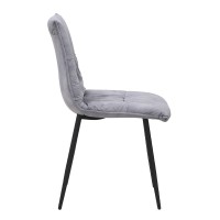 Σετ-4Τεμ.LINEA ΚΑΡΕΚΛΑ ΓΚΡΙ SILVER ΜΑΥΡΟ 47x55x86cm