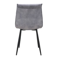 Σετ-4Τεμ.LINEA ΚΑΡΕΚΛΑ ΓΚΡΙ SILVER ΜΑΥΡΟ 47x55x86cm