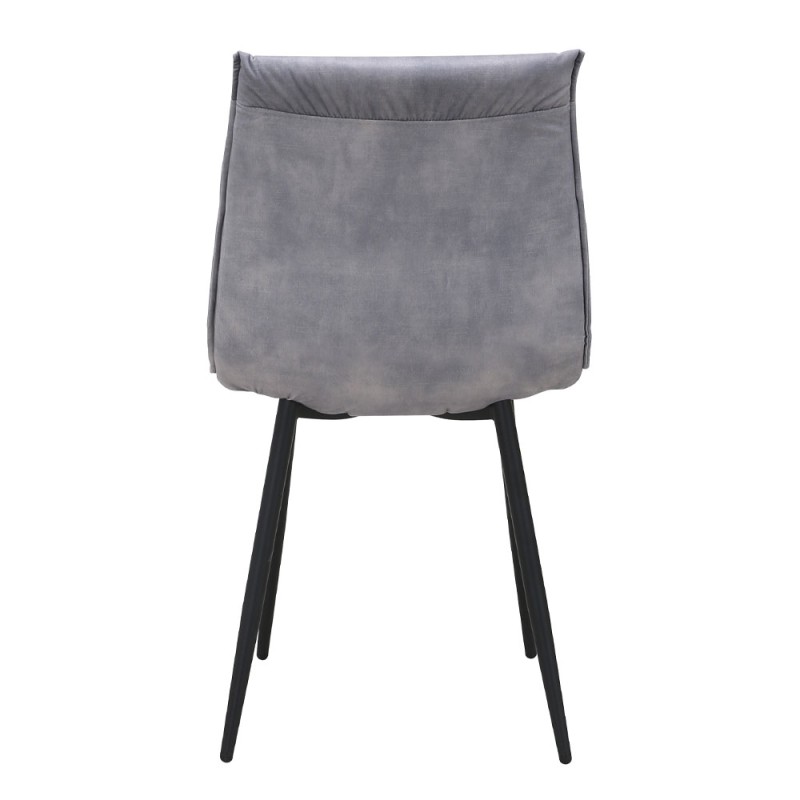 Σετ-4Τεμ.LINEA ΚΑΡΕΚΛΑ ΓΚΡΙ SILVER ΜΑΥΡΟ 47x55x86cm