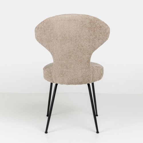Σετ-2Τεμ.FUNGO ΚΑΡΕΚΛΑ BEIGE ΜΑΥΡΟ 56x57x90cm