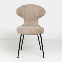 Σετ-2Τεμ.FUNGO ΚΑΡΕΚΛΑ BEIGE ΜΑΥΡΟ 56x57x90cm