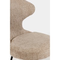 Σετ-2Τεμ.FUNGO ΚΑΡΕΚΛΑ BEIGE ΜΑΥΡΟ 56x57x90cm
