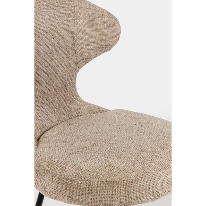 Σετ-2Τεμ.FUNGO ΚΑΡΕΚΛΑ BEIGE ΜΑΥΡΟ 56x57x90cm