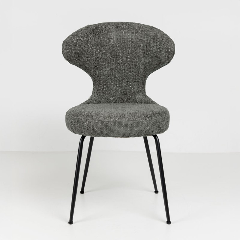 Σετ-2Τεμ.FUNGO ΚΑΡΕΚΛΑ ΛΑΔΙ ΓΚΡΙ ΜΑΥΡΟ 56x57x91cm