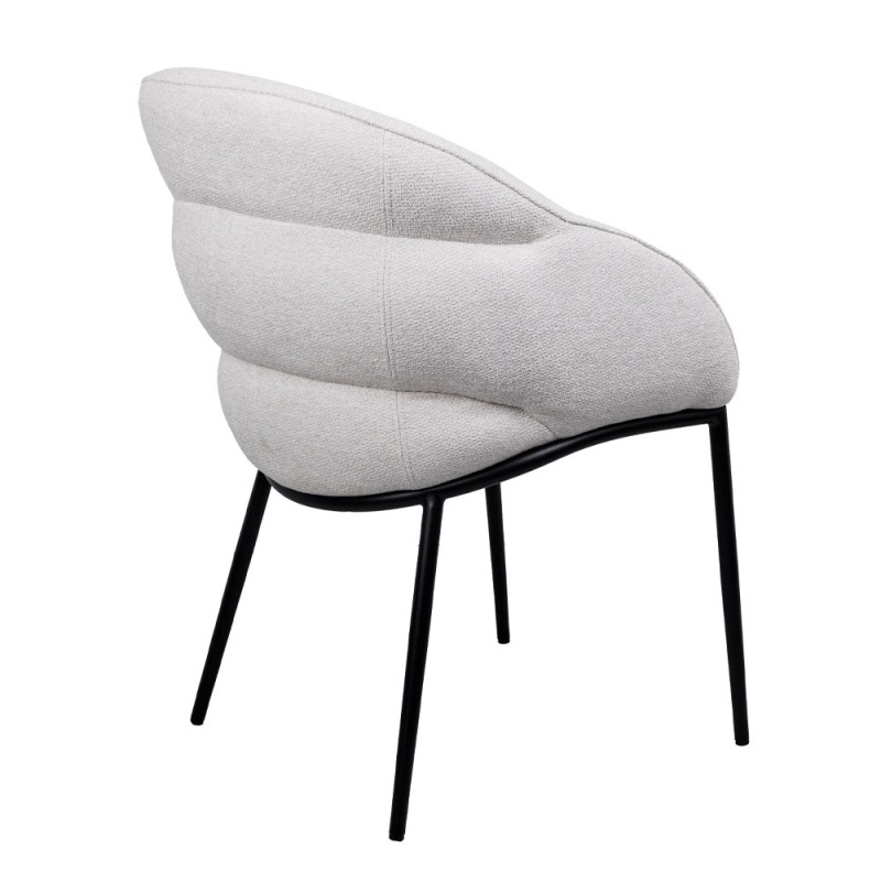 Σετ-2Τεμ.CARMEN ΚΑΡΕΚΛΑ ΠΟΛΥΘΡΟΝΑ CREAM ΜΑΥΡΟ ΜΑΤ 59x60.5x83.5cm