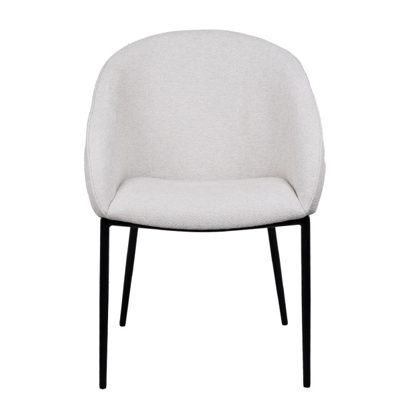 Σετ-2Τεμ.CARMEN ΚΑΡΕΚΛΑ ΠΟΛΥΘΡΟΝΑ CREAM ΜΑΥΡΟ ΜΑΤ 59x60.5x83.5cm