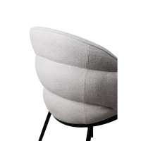 Σετ-2Τεμ.CARMEN ΚΑΡΕΚΛΑ ΠΟΛΥΘΡΟΝΑ CREAM ΜΑΥΡΟ ΜΑΤ 59x60.5x83.5cm