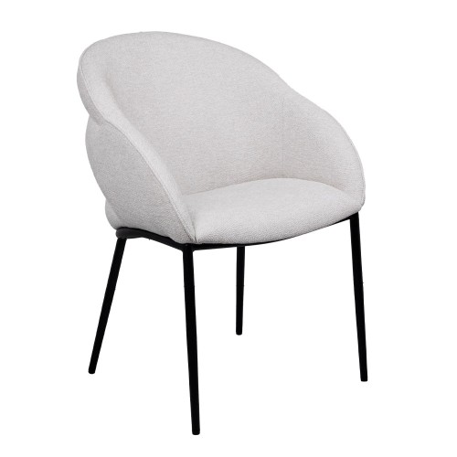 Σετ-2Τεμ.CARMEN ΚΑΡΕΚΛΑ ΠΟΛΥΘΡΟΝΑ CREAM ΜΑΥΡΟ ΜΑΤ 59x60.5x83.5cm