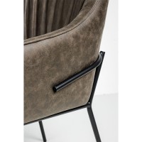 TOSCA ΚΑΡΕΚΛΑ ΠΟΛΥΘΡΟΝΑ ΚΑΦΕ ΜΑΥΡΟ ΜΑΤ 62x63x90.5cm