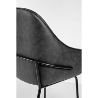TOSCA ΚΑΡΕΚΛΑ ΠΟΛΥΘΡΟΝΑ ΓΚΡΙ ΜΑΥΡΟ ΜΑΤ 62x63x90.5cm