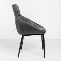 Σετ-2Τεμ.TOSCA ΚΑΡΕΚΛΑ ΓΚΡΙ ΜΑΥΡΟ ΜΑΤ 61.5x58x91cm