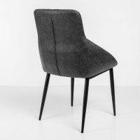 Σετ-2Τεμ.TOSCA ΚΑΡΕΚΛΑ ΓΚΡΙ ΜΑΥΡΟ ΜΑΤ 61.5x58x91cm