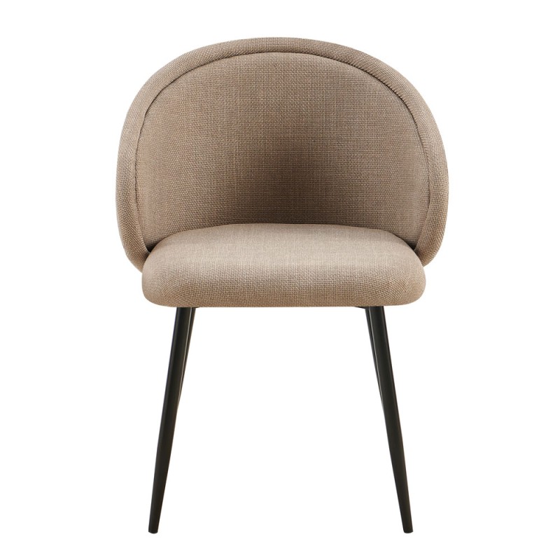Σετ-2Τεμ.FIGARO ΚΑΡΕΚΛΑ ΠΟΛΥΘΡΟΝΑ BEIGE ΜΑΥΡΟ 58x58.5x78.5cm