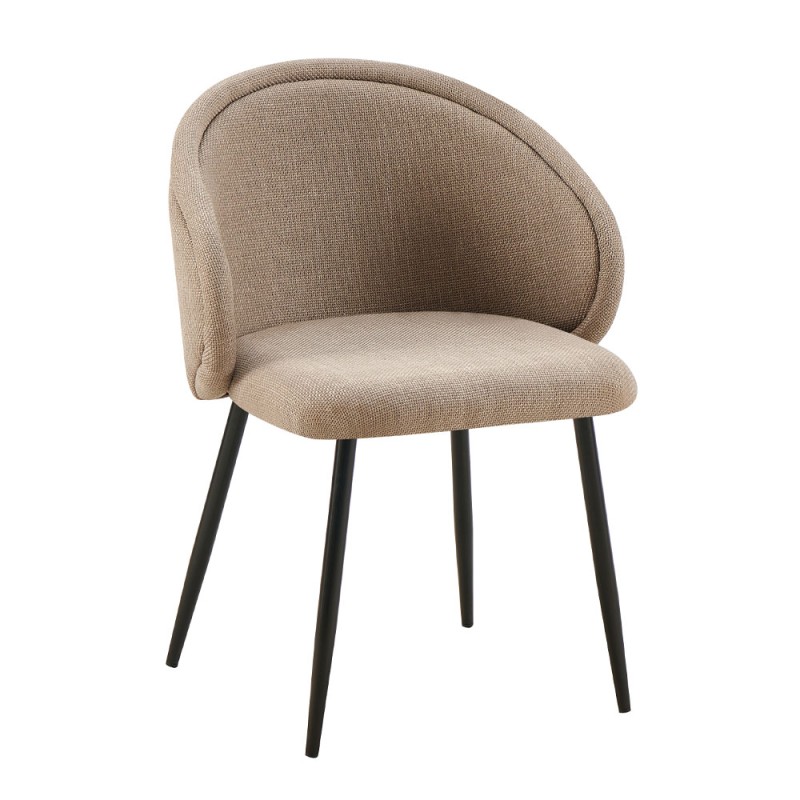 Σετ-2Τεμ.FIGARO ΚΑΡΕΚΛΑ ΠΟΛΥΘΡΟΝΑ BEIGE ΜΑΥΡΟ 58x58.5x78.5cm