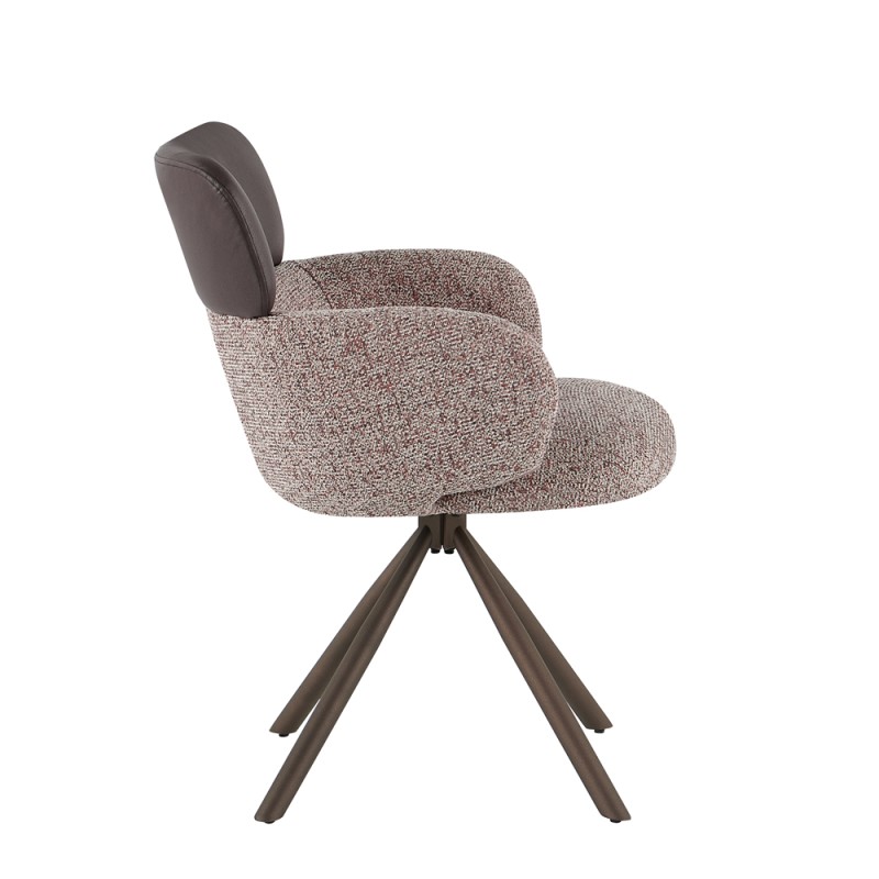 Σετ-2Τεμ.MARRON ΚΑΡΕΚΛΑ BORDEAUX BEIGE ΣΟΜΟΝ ΚΑΦΕ 58x63x84.5cm
