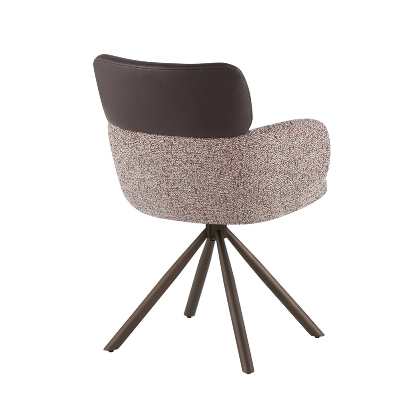 Σετ-2Τεμ.MARRON ΚΑΡΕΚΛΑ BORDEAUX BEIGE ΣΟΜΟΝ ΚΑΦΕ 58x63x84.5cm