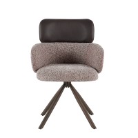 Σετ-2Τεμ.MARRON ΚΑΡΕΚΛΑ BORDEAUX BEIGE ΣΟΜΟΝ ΚΑΦΕ 58x63x84.5cm