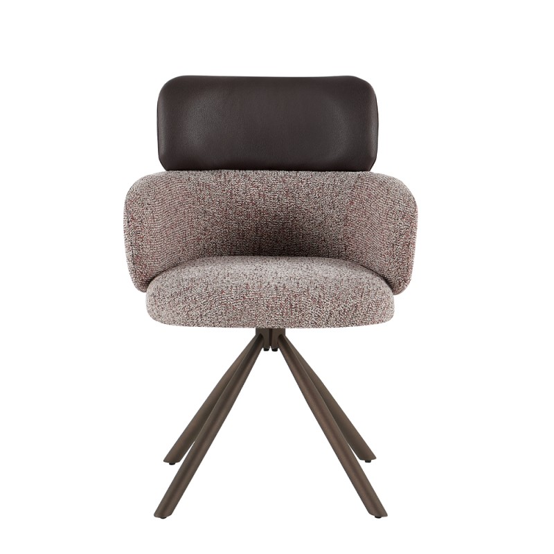 Σετ-2Τεμ.MARRON ΚΑΡΕΚΛΑ BORDEAUX BEIGE ΣΟΜΟΝ ΚΑΦΕ 58x63x84.5cm