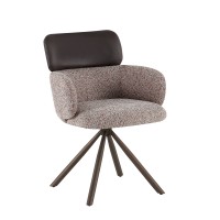 Σετ-2Τεμ.MARRON ΚΑΡΕΚΛΑ BORDEAUX BEIGE ΣΟΜΟΝ ΚΑΦΕ 58x63x84.5cm