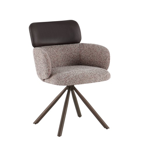 Σετ-2Τεμ.MARRON ΚΑΡΕΚΛΑ BORDEAUX BEIGE ΣΟΜΟΝ ΚΑΦΕ 58x63x84.5cm