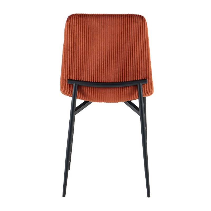 Σετ-4Τεμ.TESSERA ΚΑΡΕΚΛΑ TERRACOTTA ΜΑΥΡΟ 54x44.5x87cm