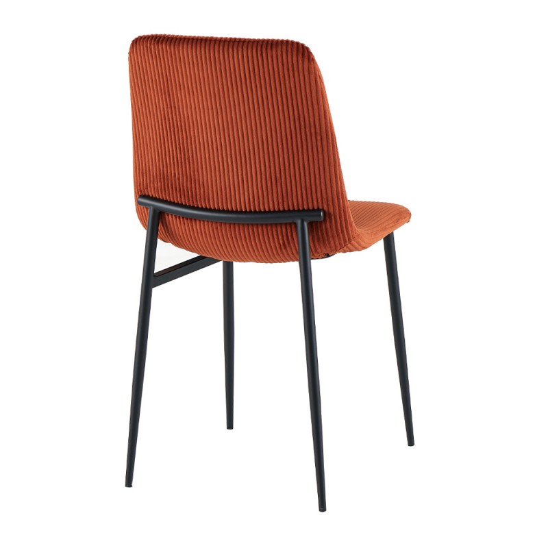 Σετ-4Τεμ.TESSERA ΚΑΡΕΚΛΑ TERRACOTTA ΜΑΥΡΟ 54x44.5x87cm